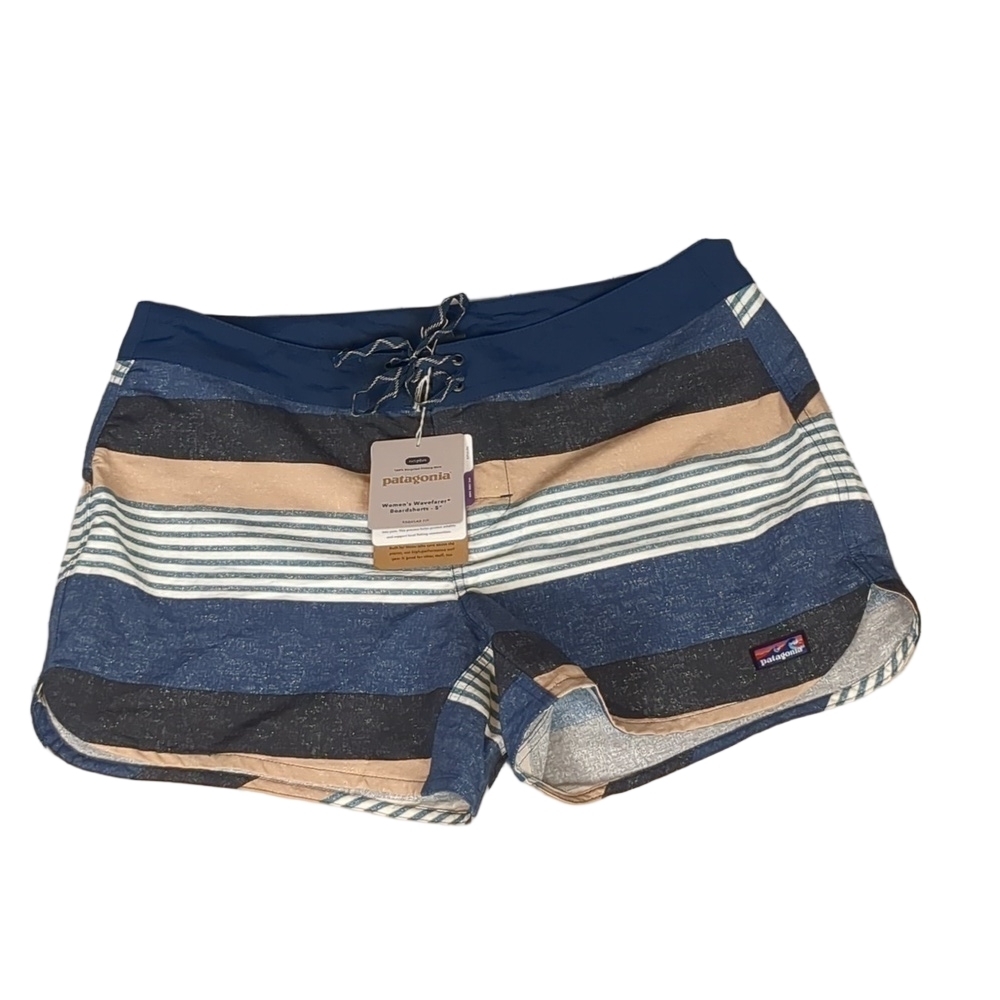 Patagonia Fitz stripe wavefarer board shorts 5in size 12